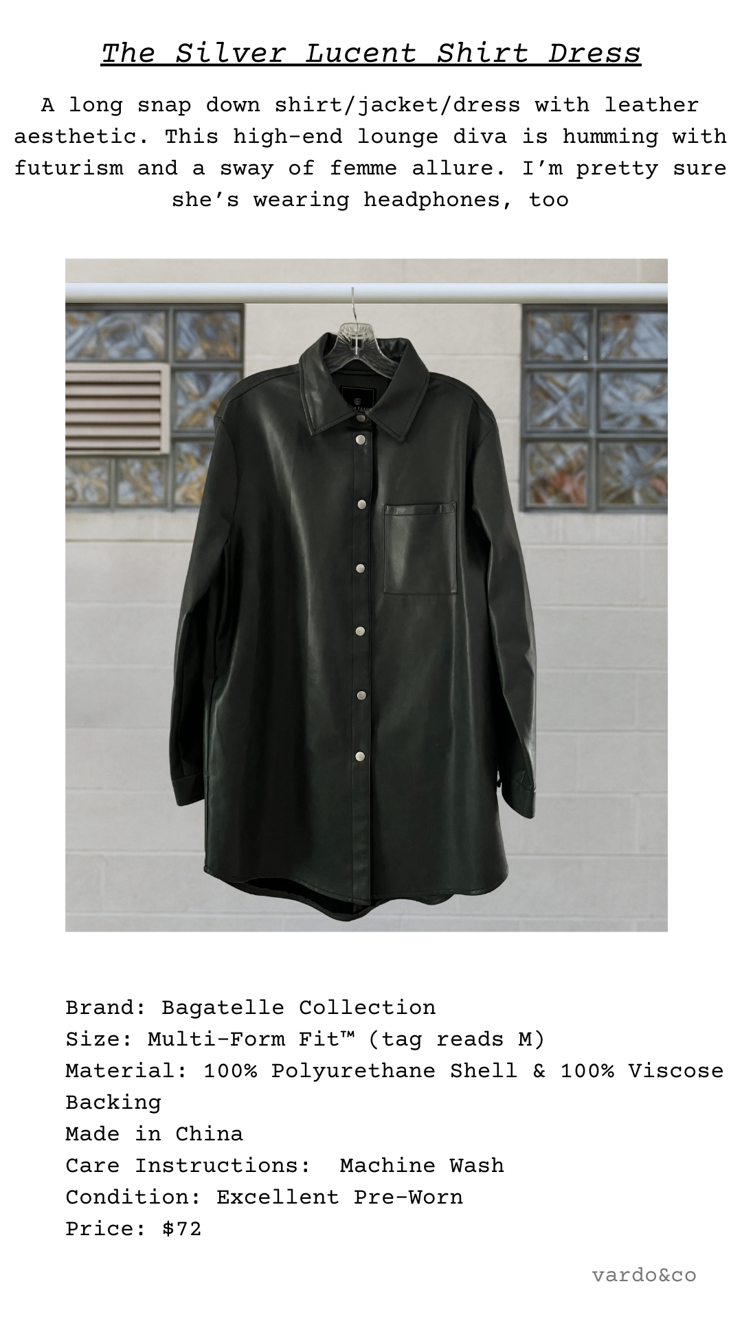 metallic silver lucent shirt dress styled with futuristic flair